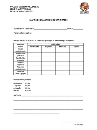 Verificación de referencias laborales.
