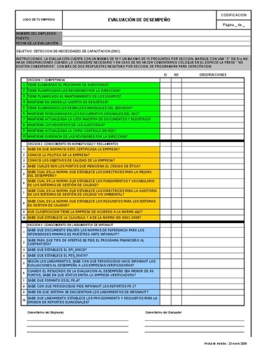 Formato de detección de necesidades de capacitación (DNC).